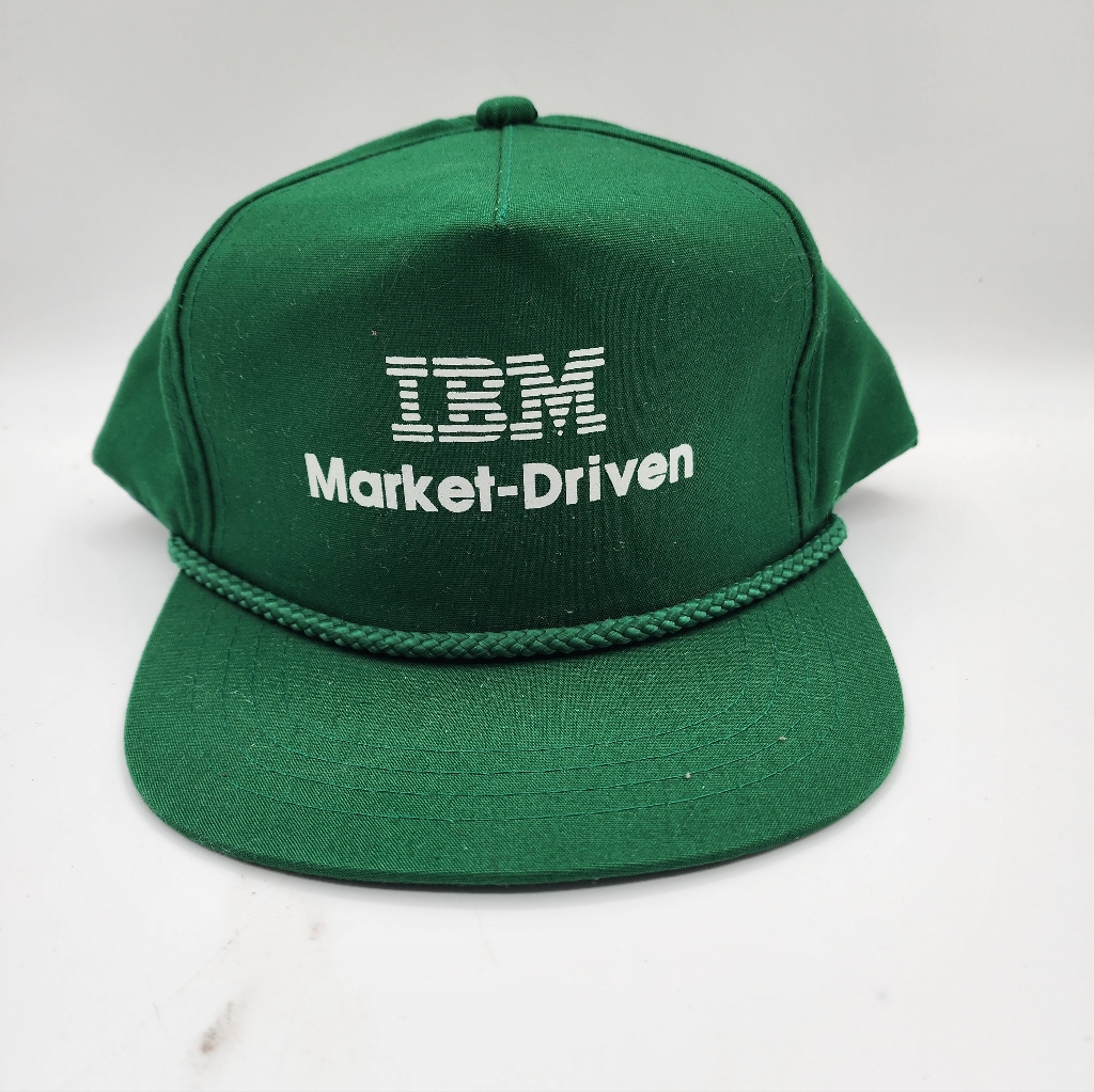 Vintage Showcase By Yupoong Ibm MarketDriven Snapback Roped Trucker Hat